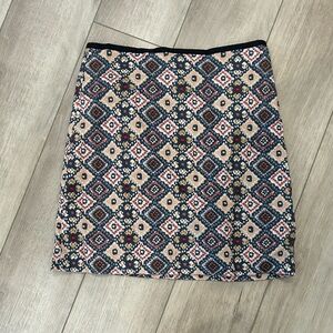 LOFT Patchwork Geometric Skirt